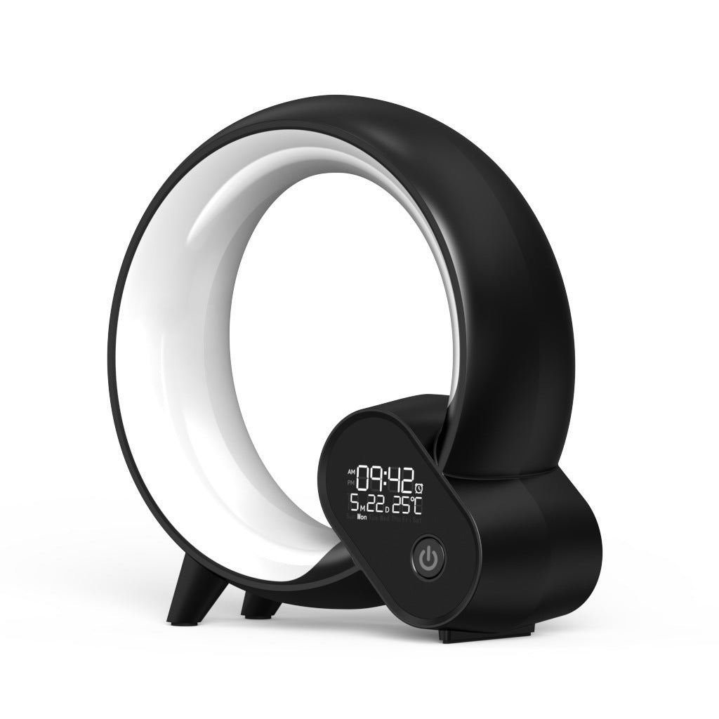Creative Q Light Analog Sunrise Digital Display Alarm Clock Bluetooth Audio Intelligent Wake-up Q Colorful Atmosphere Light - Big Cart Sky