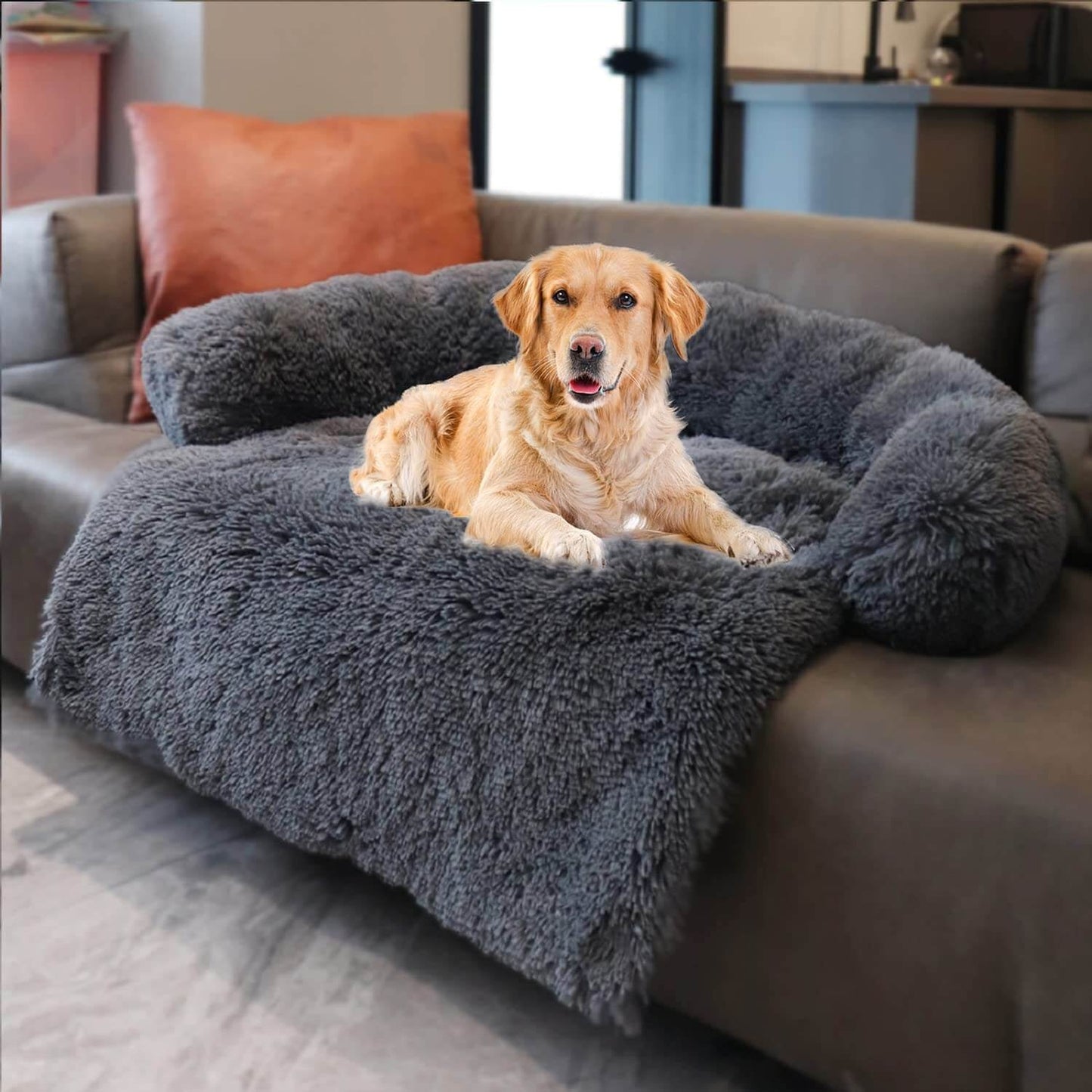 Calming Dog Bed & Sofa Protector - Big Cart Sky