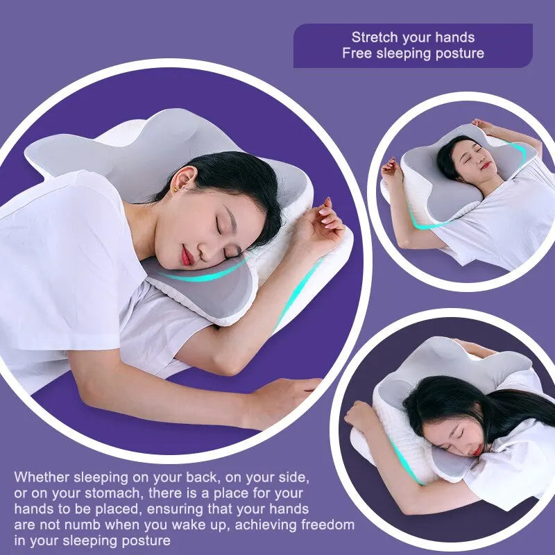Butterfly Shape Memory Foam Pillow - Big Cart Sky