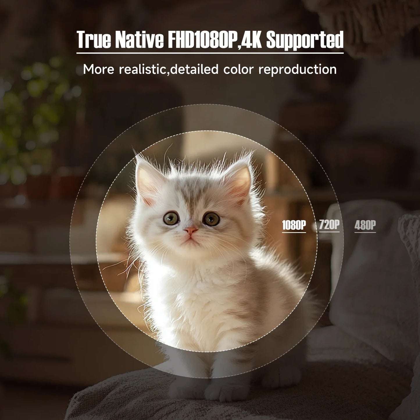 Magcubic Native 1080P 650ANSI 4K Android 11 L018 360° Projector With Auto Keystone Focus Air Mouse Wifi6 BT5.2 Portable Outdoor - Big Cart Sky