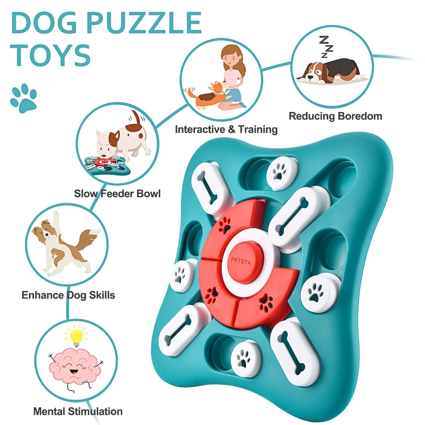 Treat-Dispensing Dog Game – Mental Stimulation & Fun! - Big Cart Sky