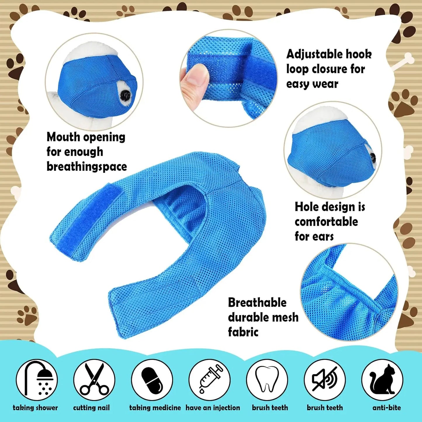 Breathable Cat Muzzle – Stress-Free Grooming & Vet Visits! - Big Cart Sky