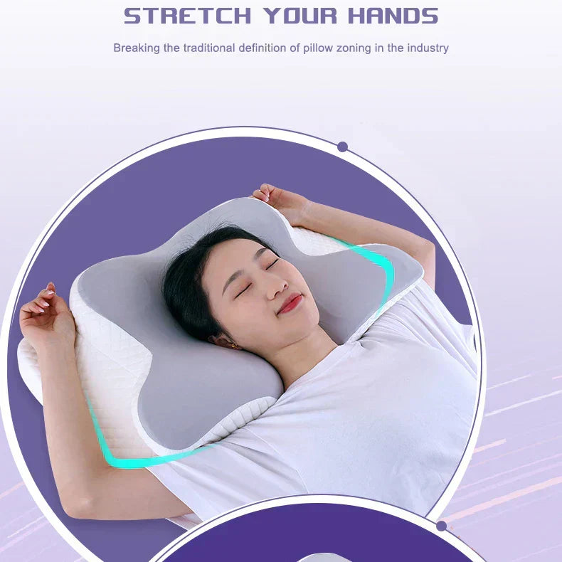 Butterfly Shape Memory Foam Pillow - Big Cart Sky