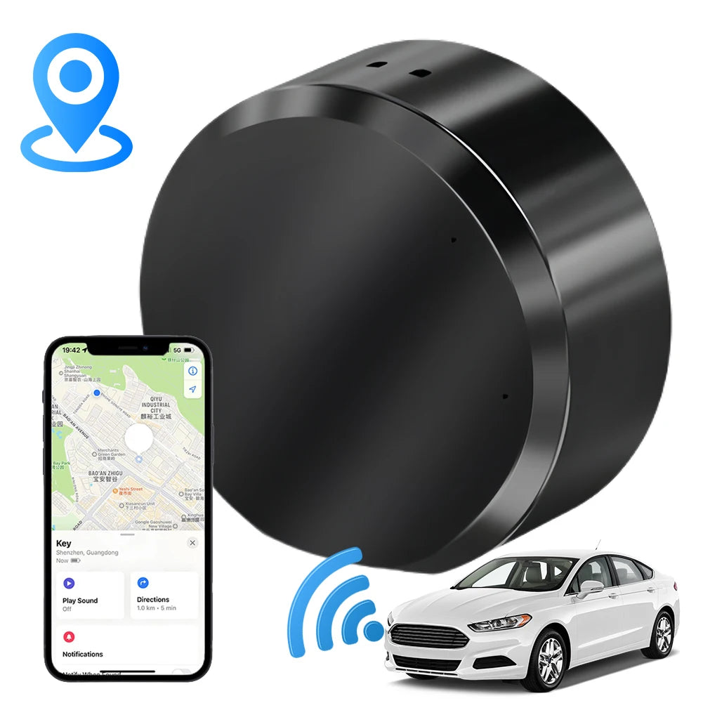 Mini GPS Tracker Magnetic Car Vehicle Tracking Device Pet Kids Wallet Positioning Tracker Anti-Theft Real-Time Locator - Big Cart Sky