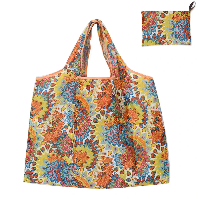 Eco-Friendly Handbag Tote With Large Waterproof Storage For Grocery Hauls - Big Cart Sky