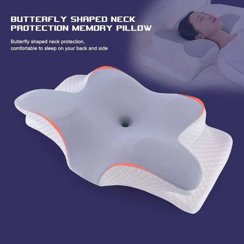 Butterfly Shape Memory Foam Pillow - Big Cart Sky