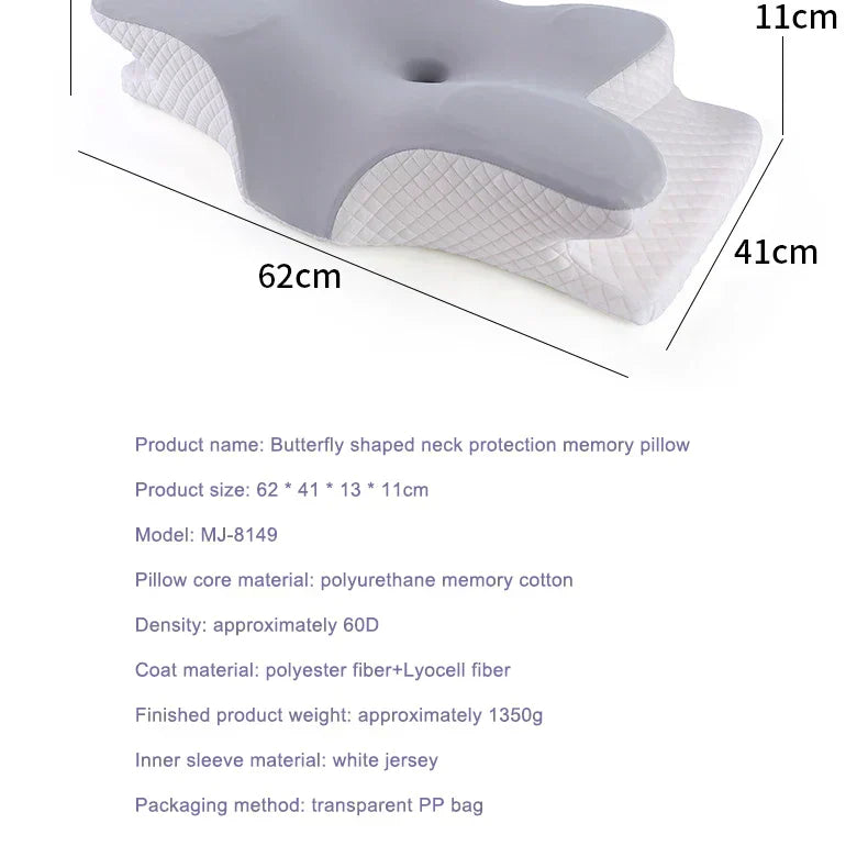 Butterfly Shape Memory Foam Pillow - Big Cart Sky