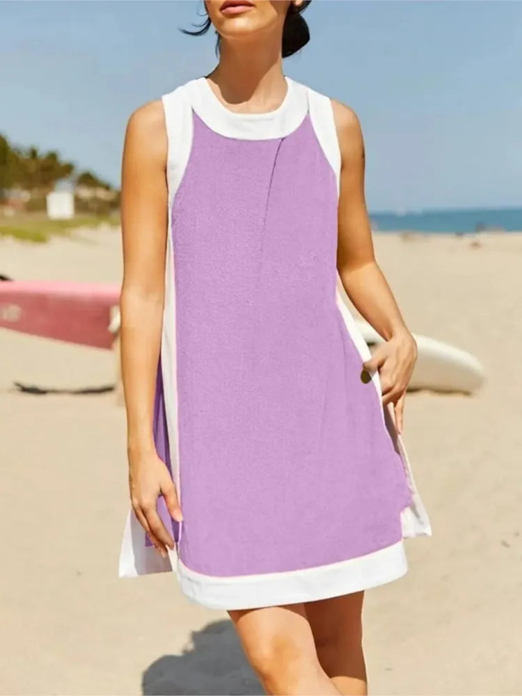 Versatile Vibe: Sleeveless Top & Skirt/Shorts Set - Big Cart Sky