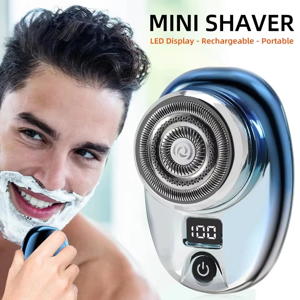 Portable Mini Electric Razor with Wet and Dry Functionality, Fast Charging, Digital Display, and Upgraded 1-Hour Charge Time