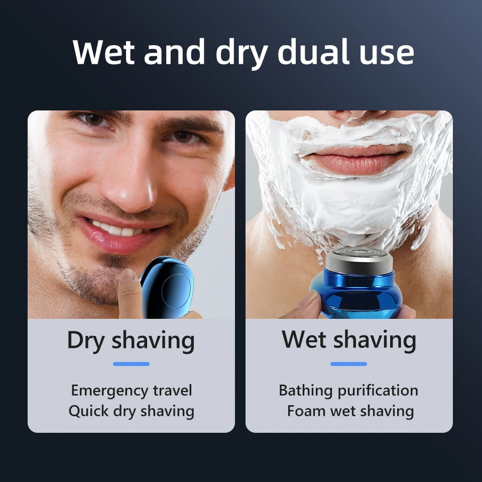 Portable Mini Electric Razor with Wet and Dry Functionality, Fast Charging, Digital Display, and Upgraded 1-Hour Charge Time