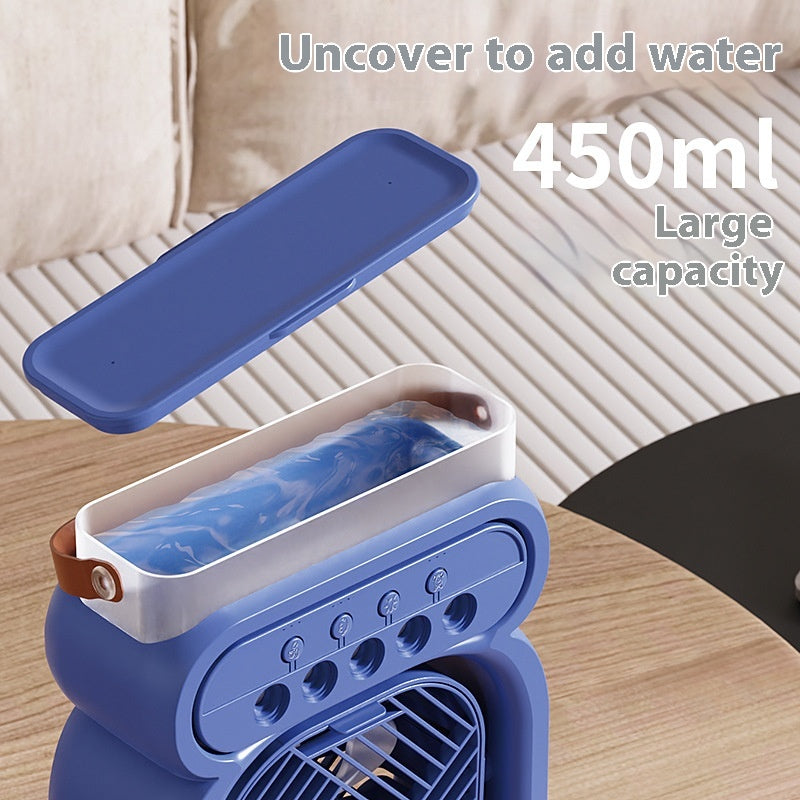 3 In 1 Portable Air Conditioner Evaporative Air Cooler LED Night Lights 3 Speeds Humidifier Fan For Home Office - Big Cart Sky