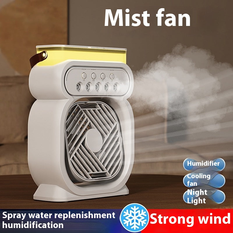 3 In 1 Portable Air Conditioner Evaporative Air Cooler LED Night Lights 3 Speeds Humidifier Fan For Home Office - Big Cart Sky