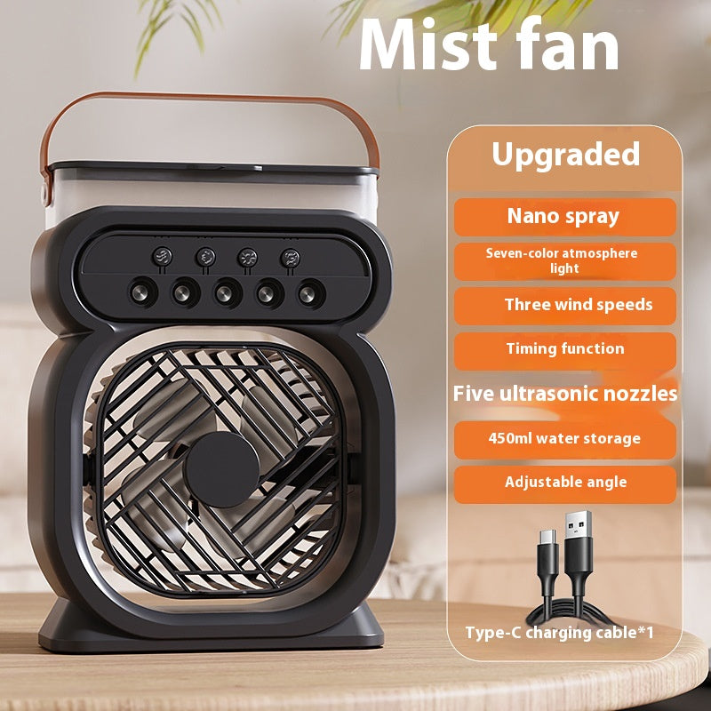3 In 1 Portable Air Conditioner Evaporative Air Cooler LED Night Lights 3 Speeds Humidifier Fan For Home Office - Big Cart Sky
