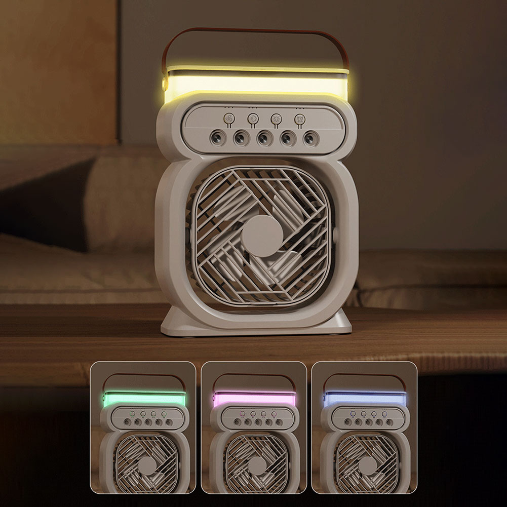 3 In 1 Portable Air Conditioner Evaporative Air Cooler LED Night Lights 3 Speeds Humidifier Fan For Home Office - Big Cart Sky
