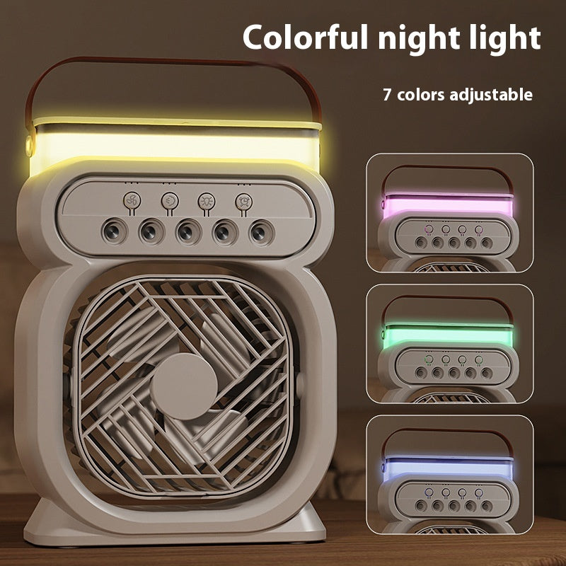 3 In 1 Portable Air Conditioner Evaporative Air Cooler LED Night Lights 3 Speeds Humidifier Fan For Home Office - Big Cart Sky