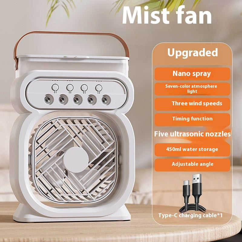 3 In 1 Portable Air Conditioner Evaporative Air Cooler LED Night Lights 3 Speeds Humidifier Fan For Home Office - Big Cart Sky