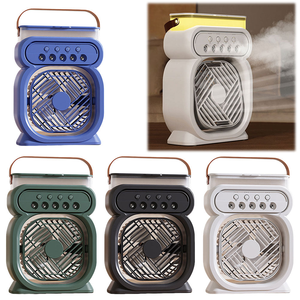 3 In 1 Portable Air Conditioner Evaporative Air Cooler LED Night Lights 3 Speeds Humidifier Fan For Home Office - Big Cart Sky
