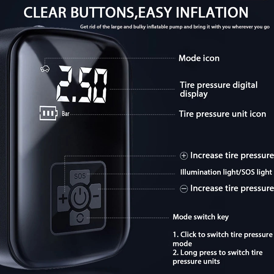 Versatile Electric Tire Pump