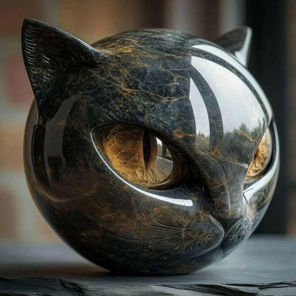 Charming Cat Stone Figurine