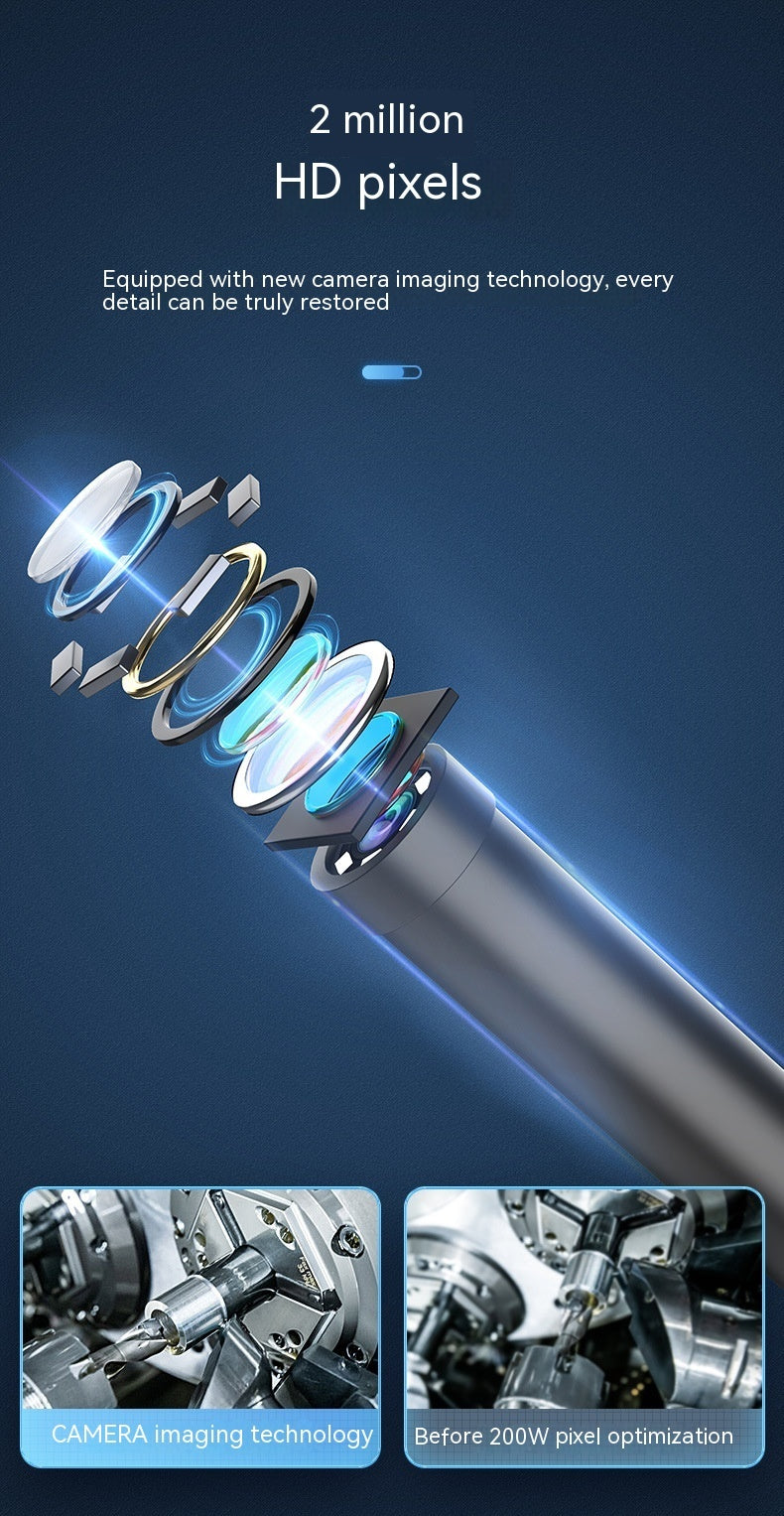 Single Lens HD Industrial Pipe Endoscope Support Three-in-one Mobile Phone Endoscope - Big Cart Sky
