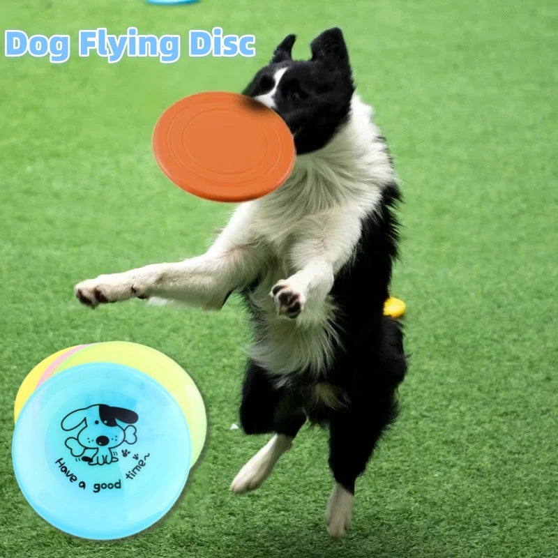 Silicone Flying Saucer Funny Pets Dog Cat Toy Dog Game Flying Discs Resistant Chew Puppy Training Interactive Pet Supplies - Big Cart Sky