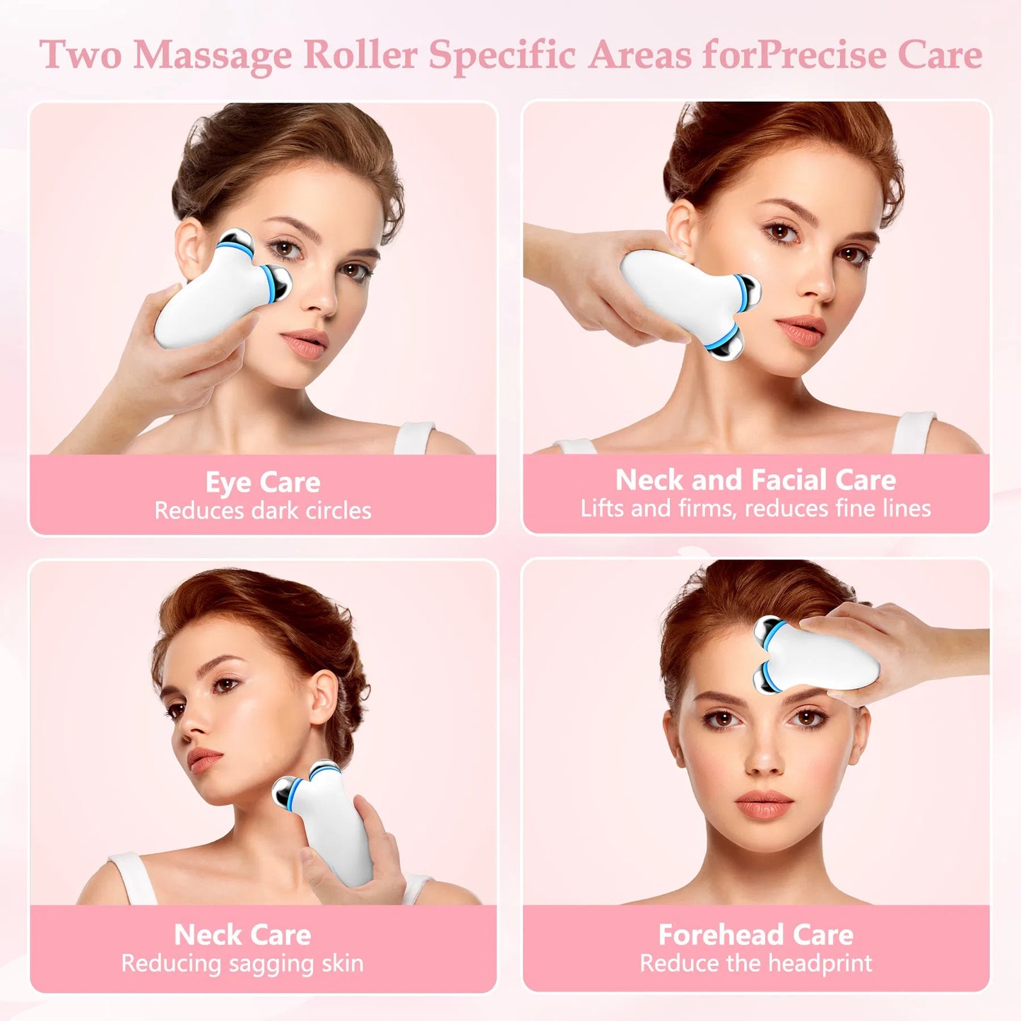 Anti Aging And Wrinkles Microcurrent Facial Device, Boost Skin Care Products Absorption - White - Big Cart Sky
