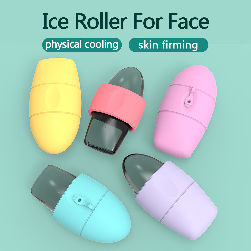 Silicone Ice Face Roller Contour Shrink Pores Remove Dark Circles Massage Skin Beauty Facial Roller For Eyes Neck Skin Care Tool - Big Cart Sky