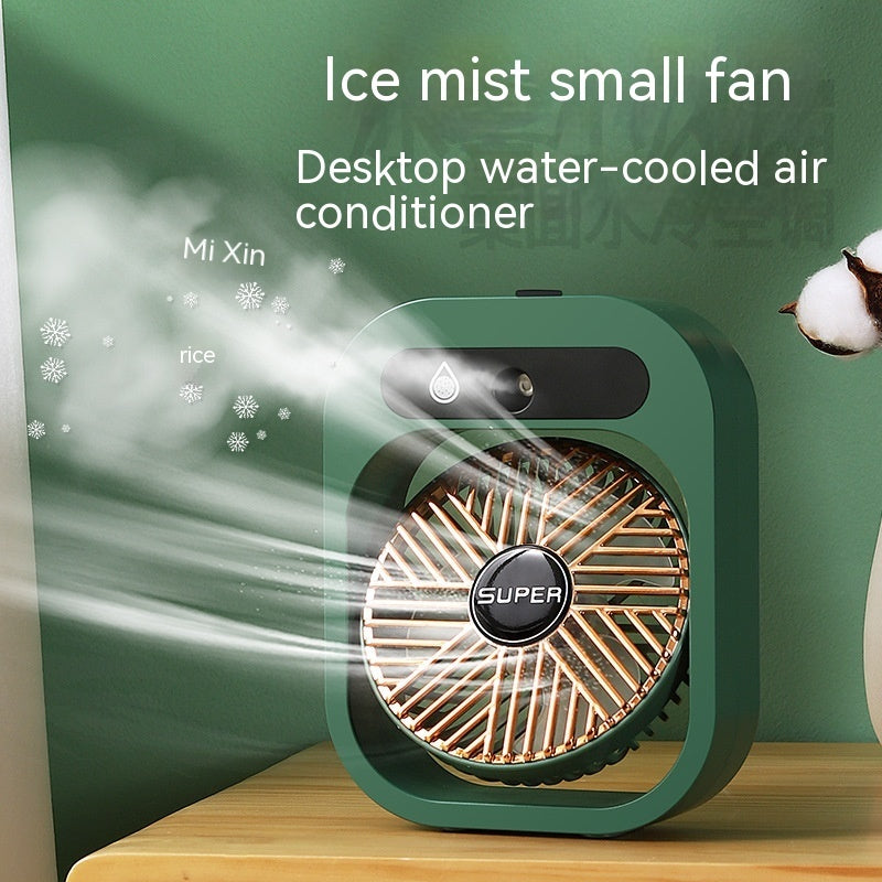 Air Conditioning Fan Desk Misting Fan Air Cooler Cooling USB Rechargeable Humidifier Portable Spray Fan With 3 Wind Speeds Mist Fan For Home - Big Cart Sky