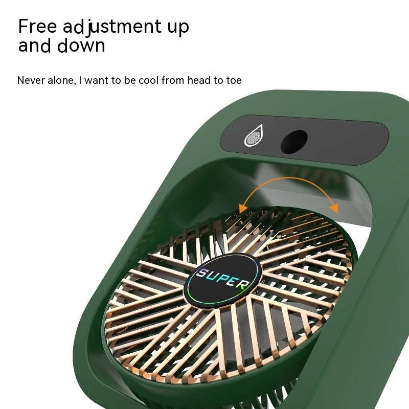 Air Conditioning Fan Desk Misting Fan Air Cooler Cooling USB Rechargeable Humidifier Portable Spray Fan With 3 Wind Speeds Mist Fan For Home - Big Cart Sky