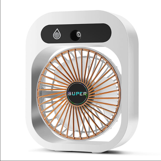 Air Conditioning Fan Desk Misting Fan Air Cooler Cooling USB Rechargeable Humidifier Portable Spray Fan With 3 Wind Speeds Mist Fan For Home - Big Cart Sky