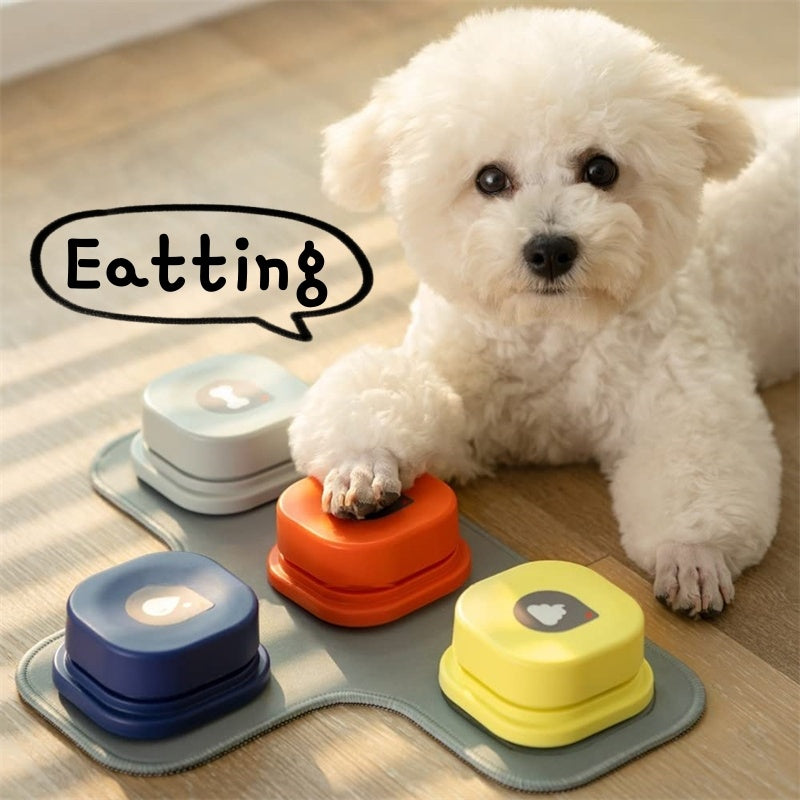 4 Colors Pet Communication Button One-click Prevent Physical Inactivity Recordable Dog Talking Button Toy Cat Toy Pet Products - Big Cart Sky