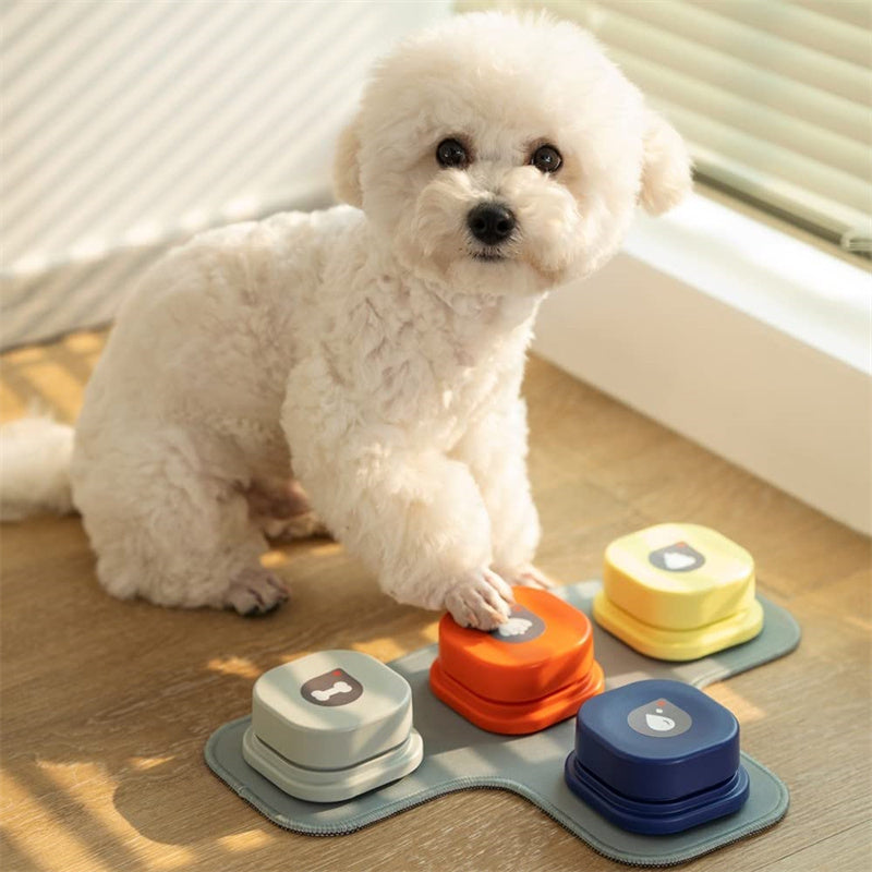 4 Colors Pet Communication Button One-click Prevent Physical Inactivity Recordable Dog Talking Button Toy Cat Toy Pet Products - Big Cart Sky