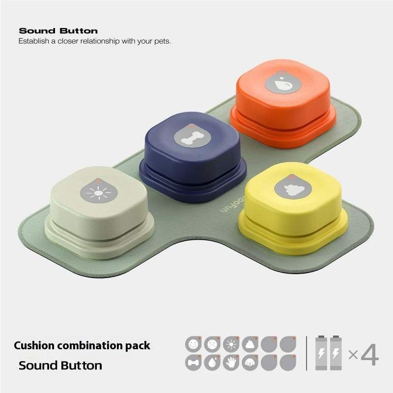4 Colors Pet Communication Button One-click Prevent Physical Inactivity Recordable Dog Talking Button Toy Cat Toy Pet Products - Big Cart Sky