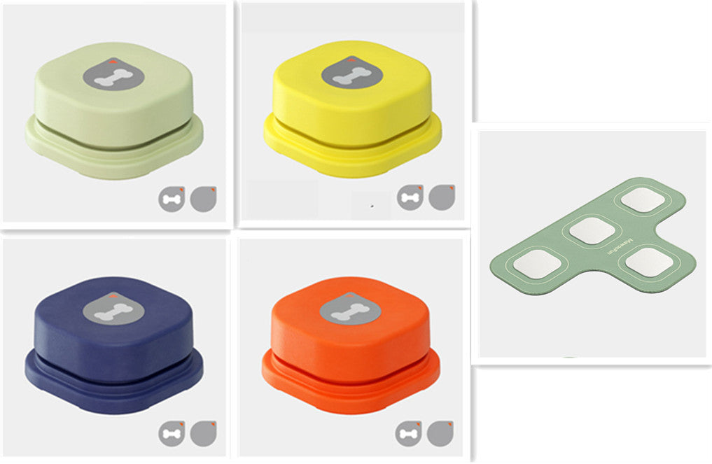 4 Colors Pet Communication Button One-click Prevent Physical Inactivity Recordable Dog Talking Button Toy Cat Toy Pet Products - Big Cart Sky