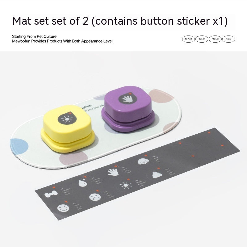 4 Colors Pet Communication Button One-click Prevent Physical Inactivity Recordable Dog Talking Button Toy Cat Toy Pet Products - Big Cart Sky