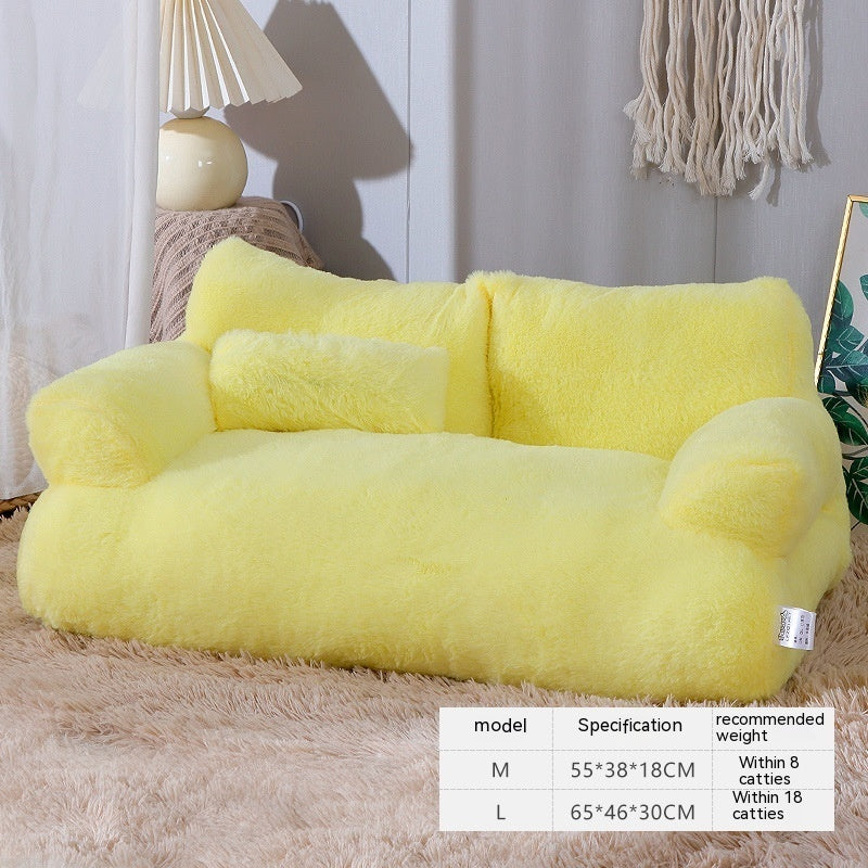 Luxury Cat Bed Sofa Winter Warm Cat Nest Pet Bed For Small Medium Dogs Cats Comfortable Plush Puppy Bed Pet Supplies - Big Cart Sky