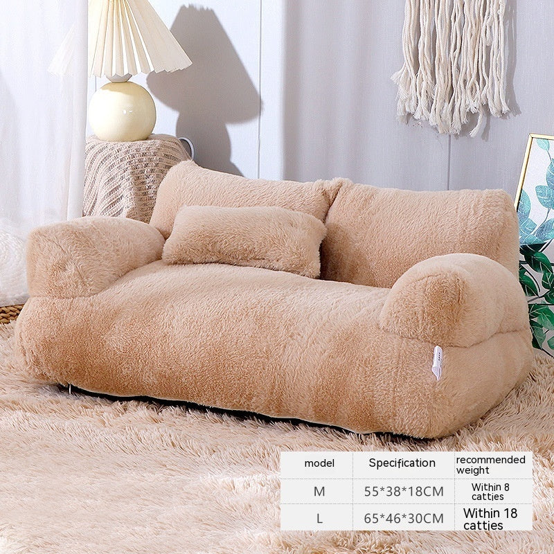 Luxury Cat Bed Sofa Winter Warm Cat Nest Pet Bed For Small Medium Dogs Cats Comfortable Plush Puppy Bed Pet Supplies - Big Cart Sky