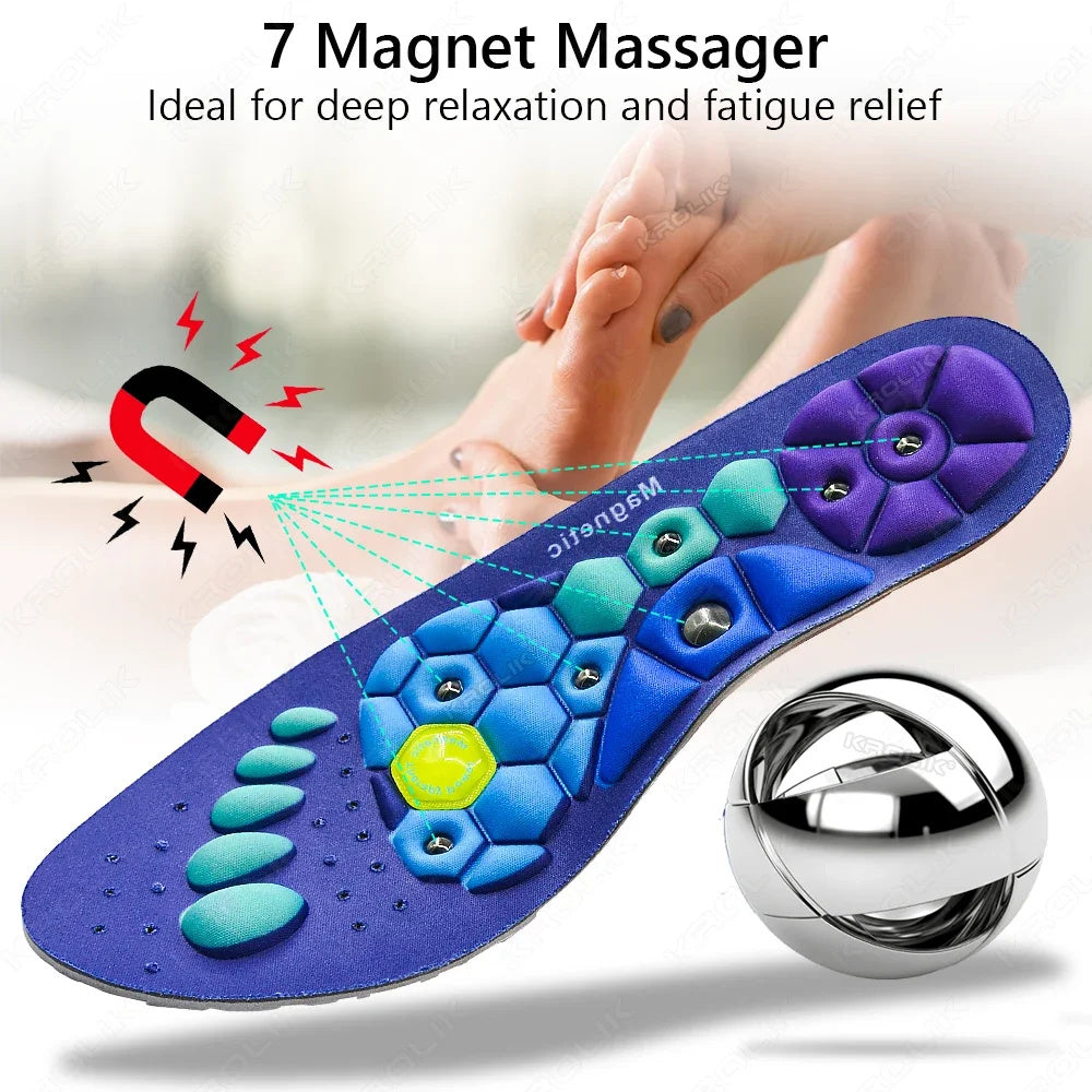 Medical Magnetic Insole Therapy Sports Insoles Orthopedic Insoles Massage Foot Weight Loss Slimming Acupressure Anti-fatigue Health Care Shoe Pads - Big Cart Sky