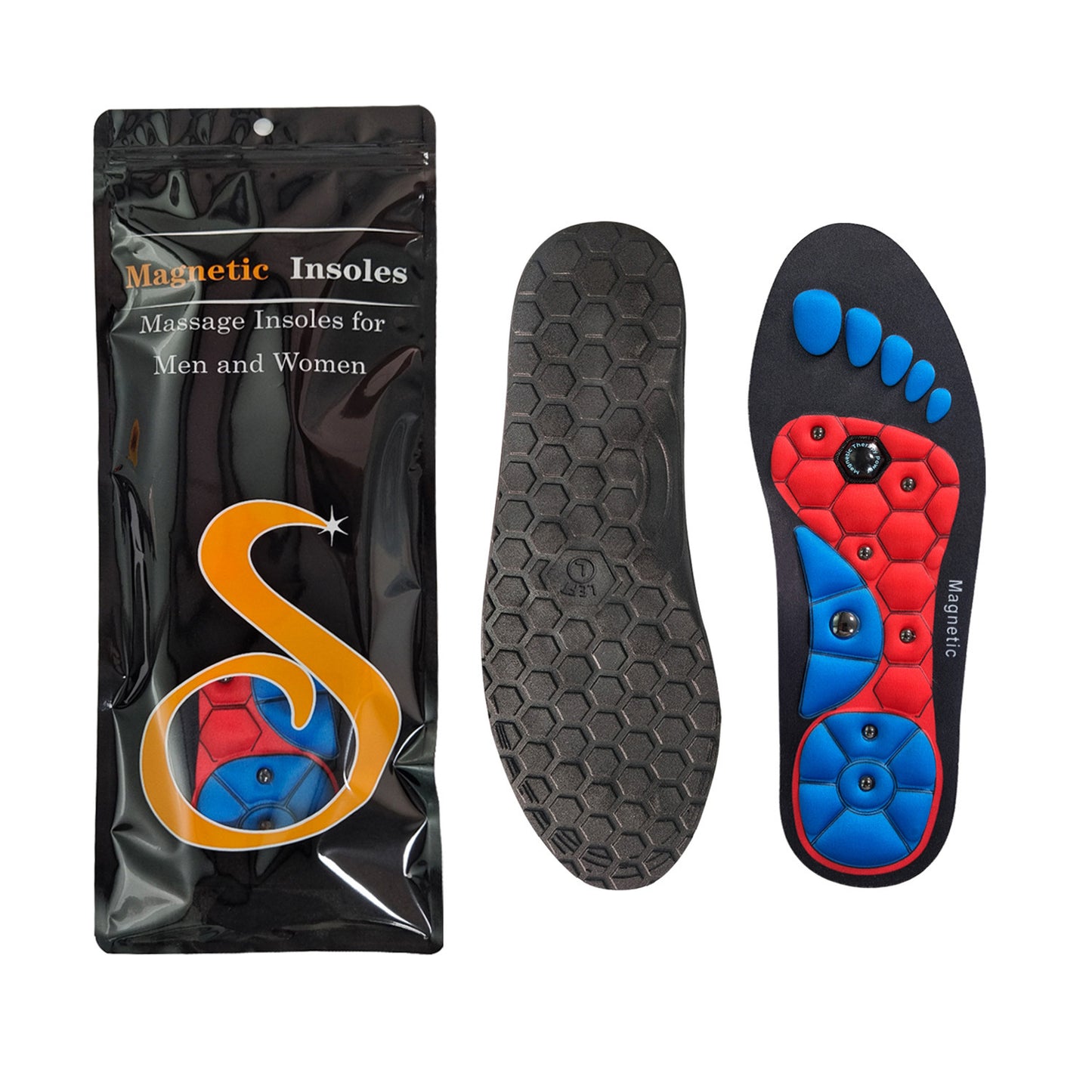 Medical Magnetic Insole Therapy Sports Insoles Orthopedic Insoles Massage Foot Weight Loss Slimming Acupressure Anti-fatigue Health Care Shoe Pads - Big Cart Sky