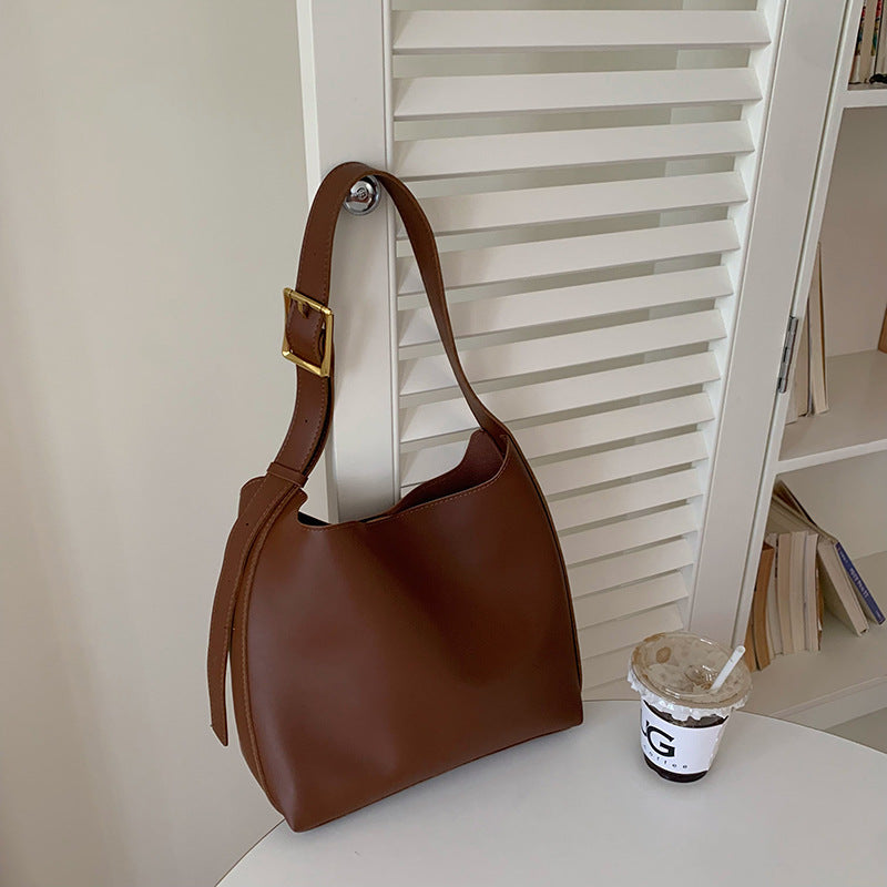 Women's Shoulder Bag Solid Fashion Handbag Crossbody Bag Women's Minimalist PU Leather Bag - Big Cart Sky