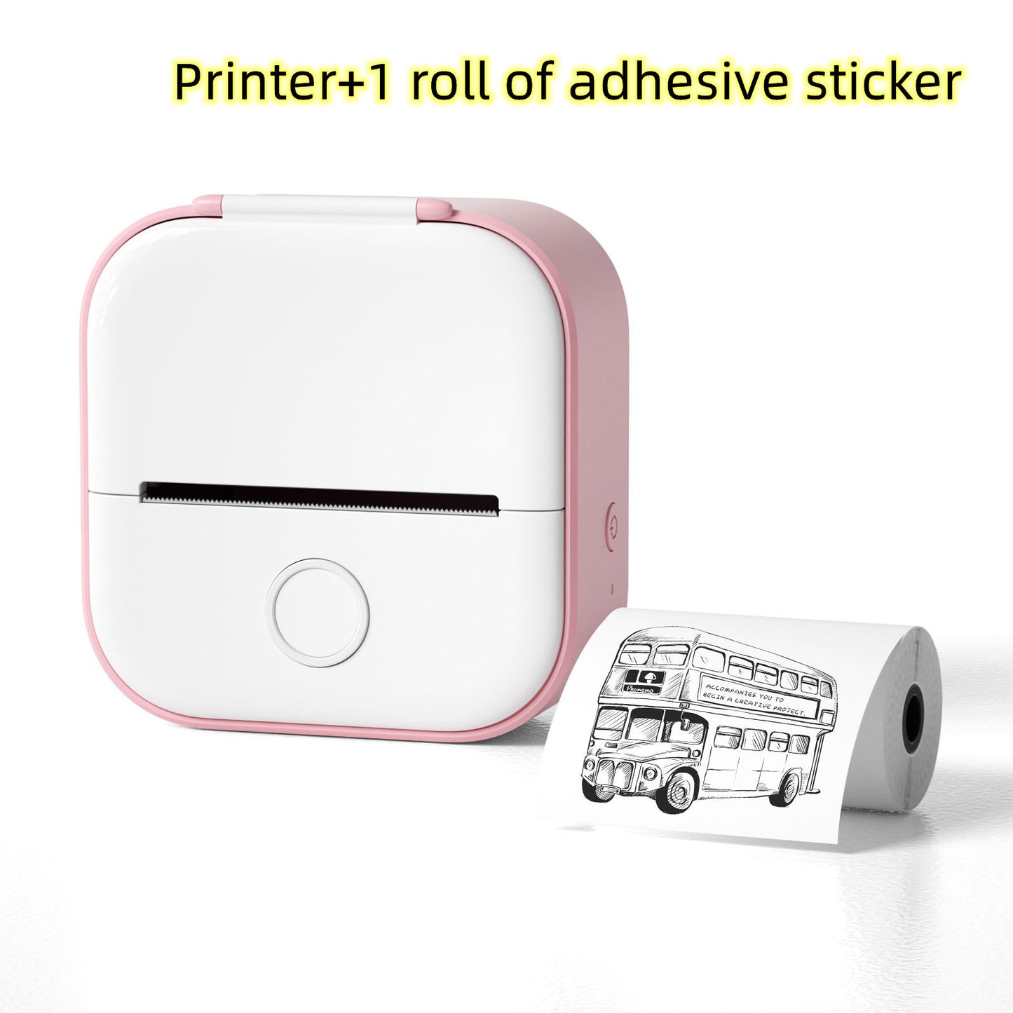 Portable Mini Thermal Label Printer Home Photo Printer Student Wrong Question Printer Bluetooth-compatible Mini Label Printer Price Tag - Big Cart Sky
