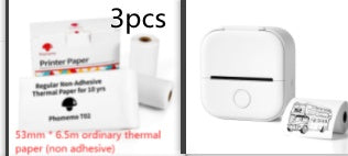 Portable Mini Thermal Label Printer Home Photo Printer Student Wrong Question Printer Bluetooth-compatible Mini Label Printer Price Tag - Big Cart Sky