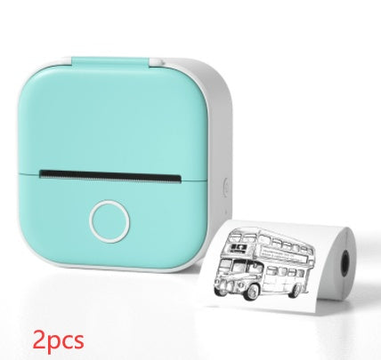 Portable Mini Thermal Label Printer Home Photo Printer Student Wrong Question Printer Bluetooth-compatible Mini Label Printer Price Tag - Big Cart Sky