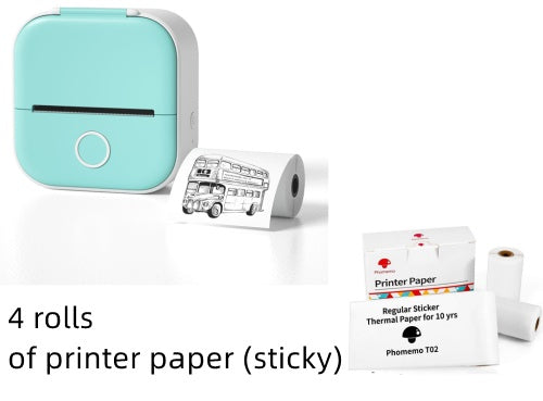 Portable Mini Thermal Label Printer Home Photo Printer Student Wrong Question Printer Bluetooth-compatible Mini Label Printer Price Tag - Big Cart Sky