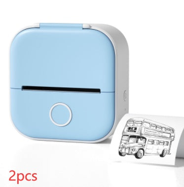 Portable Mini Thermal Label Printer Home Photo Printer Student Wrong Question Printer Bluetooth-compatible Mini Label Printer Price Tag - Big Cart Sky