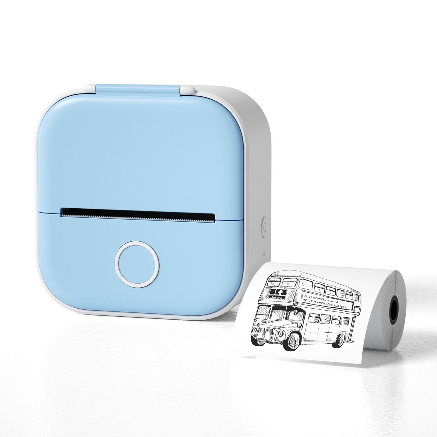 Portable Mini Thermal Label Printer Home Photo Printer Student Wrong Question Printer Bluetooth-compatible Mini Label Printer Price Tag - Big Cart Sky