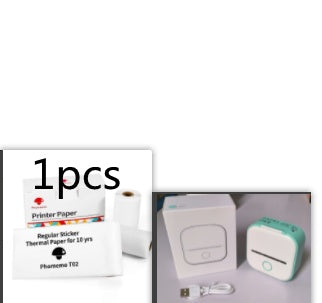 Portable Mini Thermal Label Printer Home Photo Printer Student Wrong Question Printer Bluetooth-compatible Mini Label Printer Price Tag - Big Cart Sky