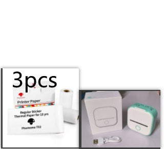Portable Mini Thermal Label Printer Home Photo Printer Student Wrong Question Printer Bluetooth-compatible Mini Label Printer Price Tag - Big Cart Sky