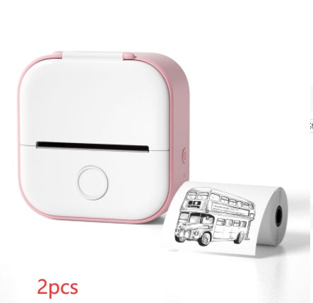 Portable Mini Thermal Label Printer Home Photo Printer Student Wrong Question Printer Bluetooth-compatible Mini Label Printer Price Tag - Big Cart Sky