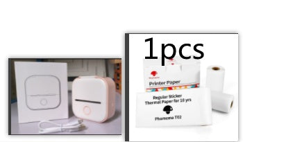 Portable Mini Thermal Label Printer Home Photo Printer Student Wrong Question Printer Bluetooth-compatible Mini Label Printer Price Tag - Big Cart Sky